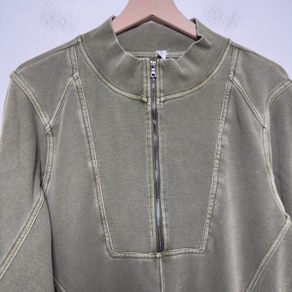 Anthropologie Daily Practice Women Cotton Meru Sweater Dress Large Quarter Zip - Picture 6 of 14